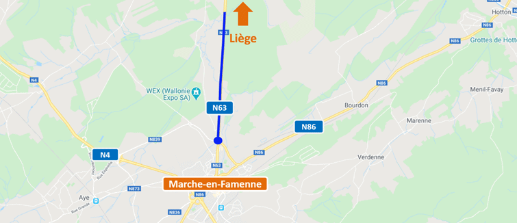 N63 – Réhabilitation du revêtement entre Marche-en-Famenne et Baillonville